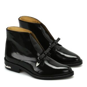 Toga Pulla Bow Cowboy Ankle Boots Leather